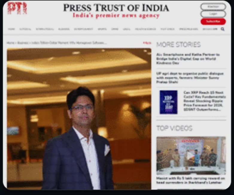 Press Trust of India: “India’s trillion-dollar moment: why homegrown software companies will be the real growth engines”